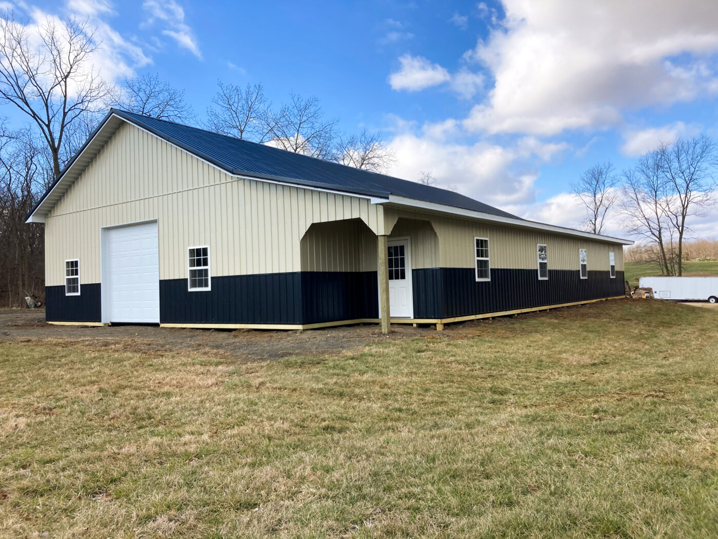 34x72 pole barn hobby shop